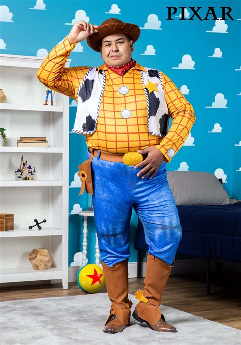 Men's Plus Size Disney Deluxe Woody Toy Story Costume