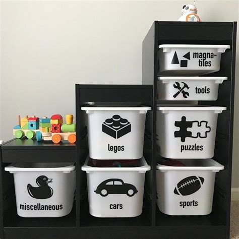 VINYL toy organization, toy bin labels, toy storage, picture labels ...