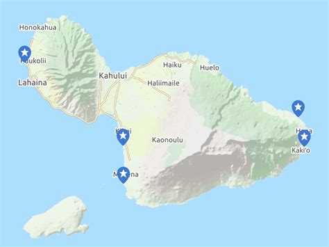 Maui Best Beaches By GuideofUS MapHub | Beach Map