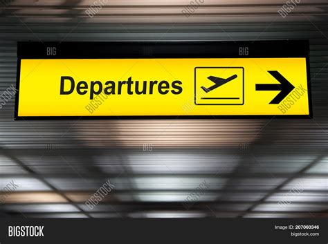 Airport Departure Sign Image & Photo (Free Trial) | Bigstock