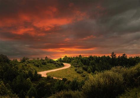 Dirt Road Sunset Photograph by Lena Auxier - Pixels