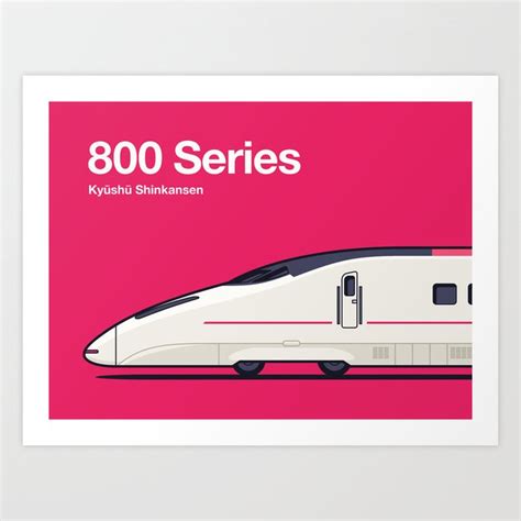 800 Series Shinkansen Bullet Train Side Art Print by neotokyo | Society6