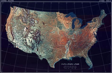 Topographic Map of the Contiguous United States (With images ...