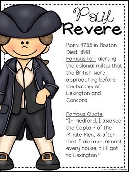 Paul Revere Biography Pack | Distance Learning by A Page Out of History