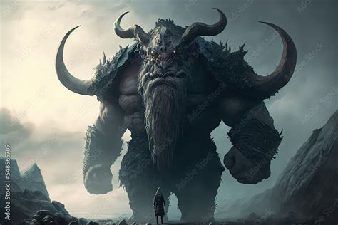 fantasy giant monster in concept Norse Mythology Stock Illustration ...