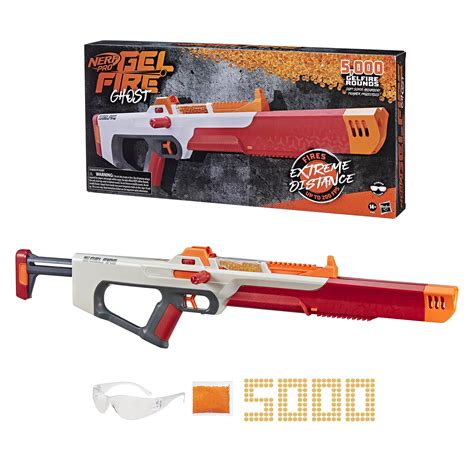 Nerf Pro Gelfire Ghost Bolt Action Blaster, Removable Boost Barrel ...