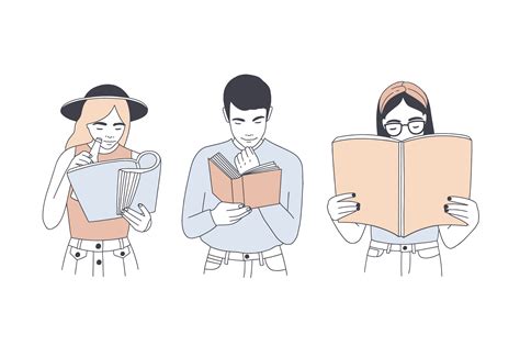 People reading books | Reading books illustration, Vector illustration ...