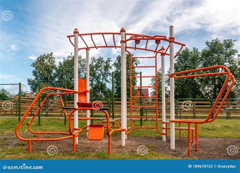 Fitness Equipment for Sports Workout in the Outdoor Gym Stock Image ...