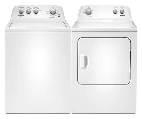 Whirlpool Top Load Washer and Electric Dryer Set in White | The Home ...