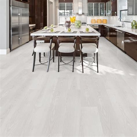 white vinyl flooring planks - Raye Wimberly