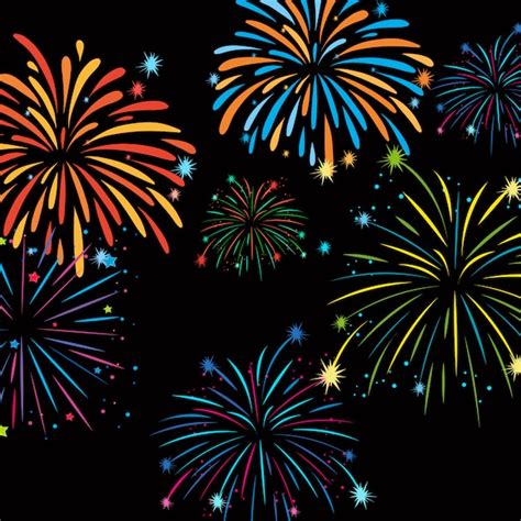 Fireworks on background template | Free Vector