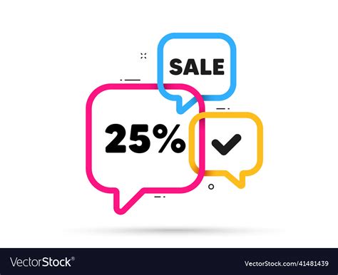 25 percent off sale discount offer price sign Vector Image