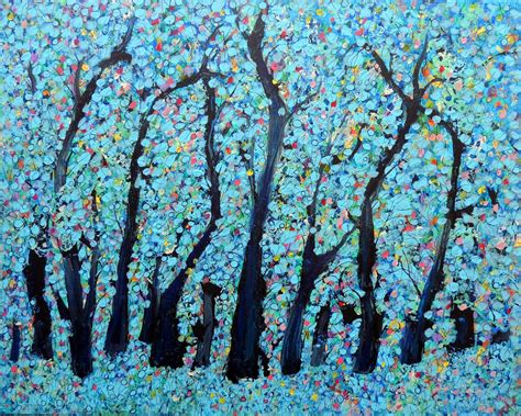 BLUE HEAVEN Forest Abstract nature Tree Art Trees Painting landscape ...