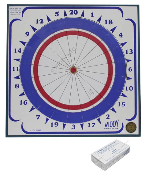 Widdy Official Tournament Paper Dart Board w/darts | widdy1