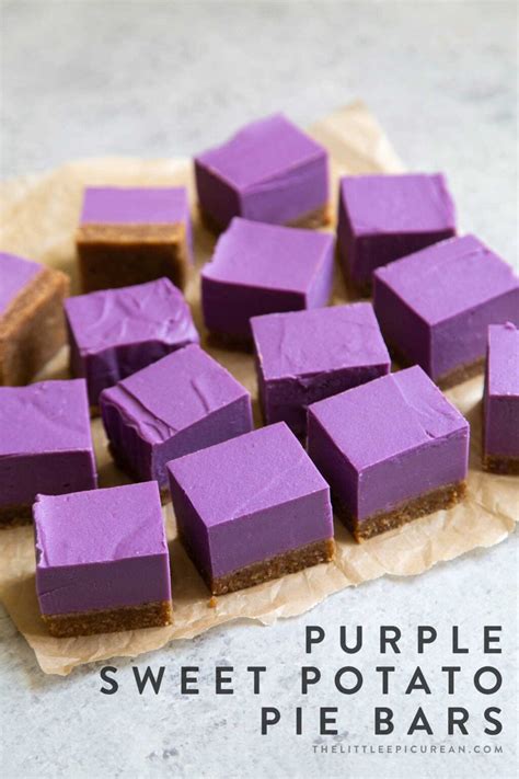 Purple Sweet Potato Pie Bars - The Little Epicurean