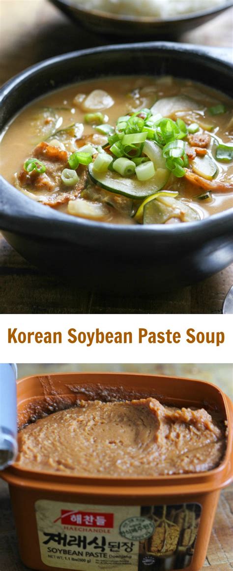 Soybean paste soup is a popular everyday dish in Korea. It is typically ...