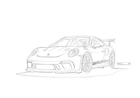 PORSCHE 911 GT3 RS SKETCH TIME-LAPSE :: Behance