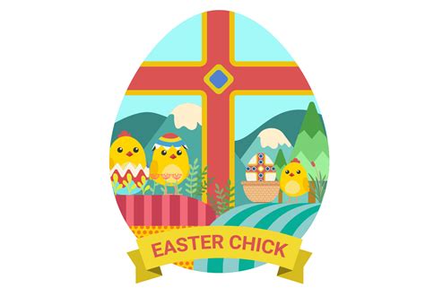 Easter Chicks Vector Illustration 146047 Vector Art at Vecteezy