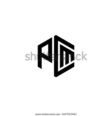 Pcm Letter Logo Design Polygon Monogram Stock Vector (Royalty Free ...