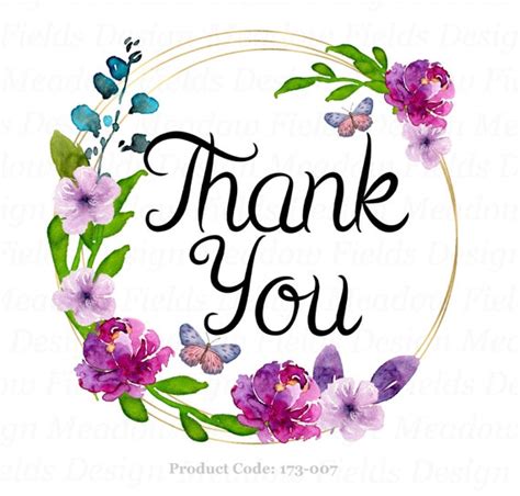 Thank You Flowers Clipart