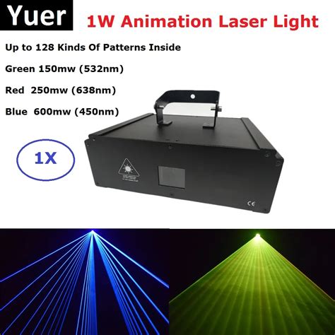 1000MW RGB Multi Color DMX Laser Lights 1W Full Color Laser Beam ...