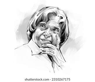 Dr Apj Abdul Kalam Portrait Former Stock Illustration 2310267175 ...