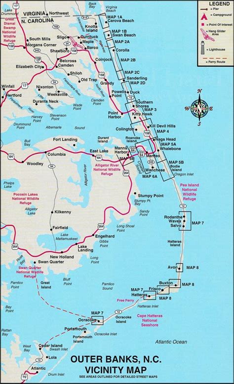 Outer Banks Ferry System Map