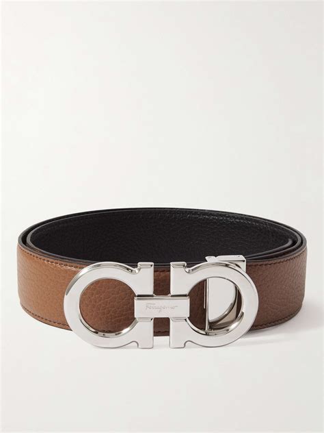 FERRAGAMO Reversible Full-Grain Leather Belt For Men MR, 48% OFF