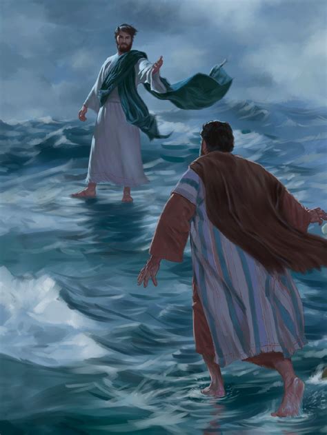 Jesus And Peter On Water | Images and Photos finder