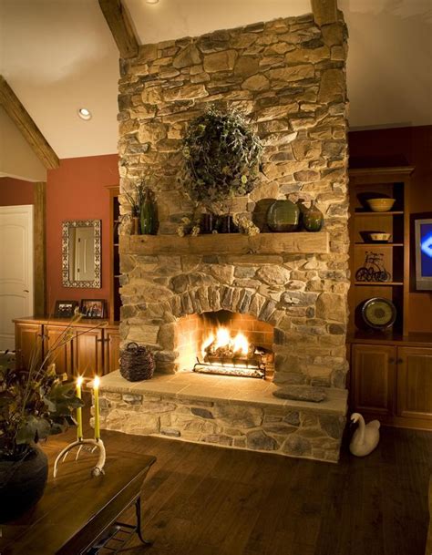 Stone Fireplaces Designs Ideas