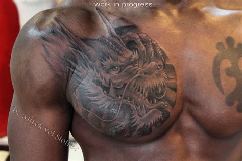 Japanese Dragon Tattoo Chest