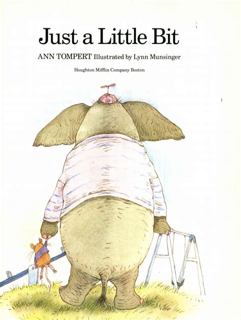 Storybook Guide Based on Ann Tompert's "Just a Little Bit" ⋆ DREME ...