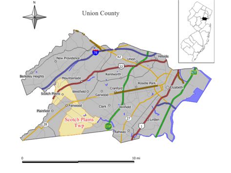 Scotch Plains, NJ - Geographic Facts & Maps - MapSof.net