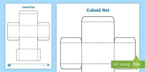 3D Cuboid Net Pattern | A4 Box Template | Twinkl - Twinkl