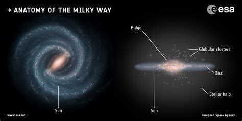 Milky Way Galaxy With All Parts Labeled