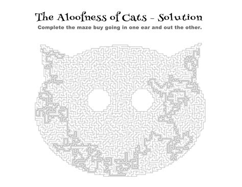 Cat Maze Puzzle: Challenge Yourself to Find the Exit in this Fun ...