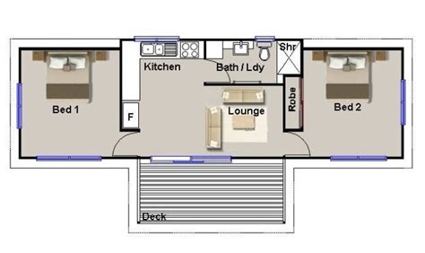 2 Bedroom Guest House Floor Plans - floorplans.click