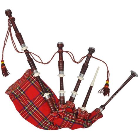 Cornemuse écossaise en tartan rouge pas cher - Achat / Vente cornemuse ...