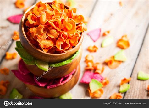 Dried vegetables chips — Stock Photo © sarsmis #163471060