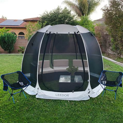 Screen House Tent Instant Outdoor Canopy Pop Up Gazebo 10x10 Gray ...