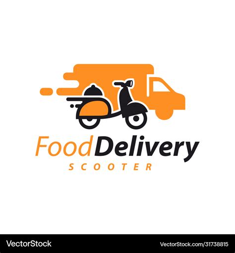 Food delivery logo design Royalty Free Vector Image