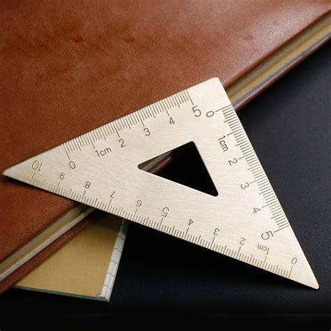 KACY 1PC 45 Degree Triangle Scale Brass Degree Standard Protractor ...