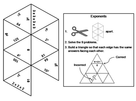 Exponents: Math Tarsia Puzzle | Teaching Resources