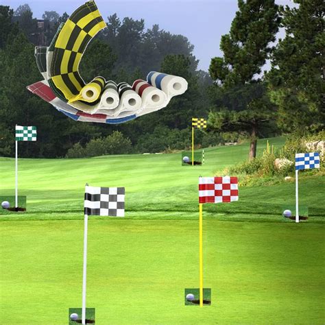 5 PCS Golf Flag Putting Green Flag Checkered Golf Flags with Tube ...