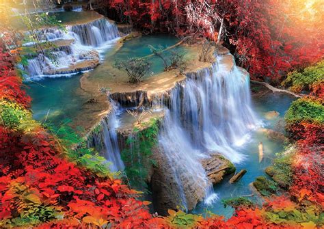 Puzzle Autumn Waterfall KS-Games-11466 1000 pieces Jigsaw Puzzles ...