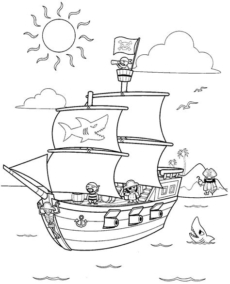 39+ Pirate Ship Coloring Page PNG - Infortant Document