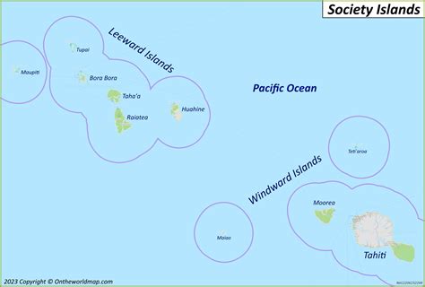 Society Islands Map | French Polynesia | Detailed Maps of Society Islands