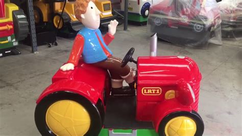 Amutec Little Red Tractor Kiddie Ride (VERY RARE!) - YouTube