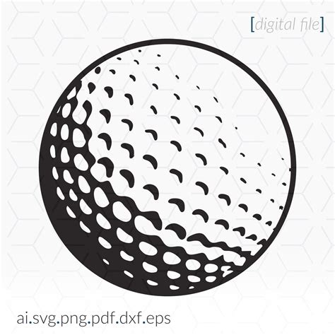 Golf Ball Silhouette SVG File For Cutting And Printing Projects ...