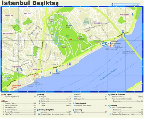 Beşiktaş tourist map